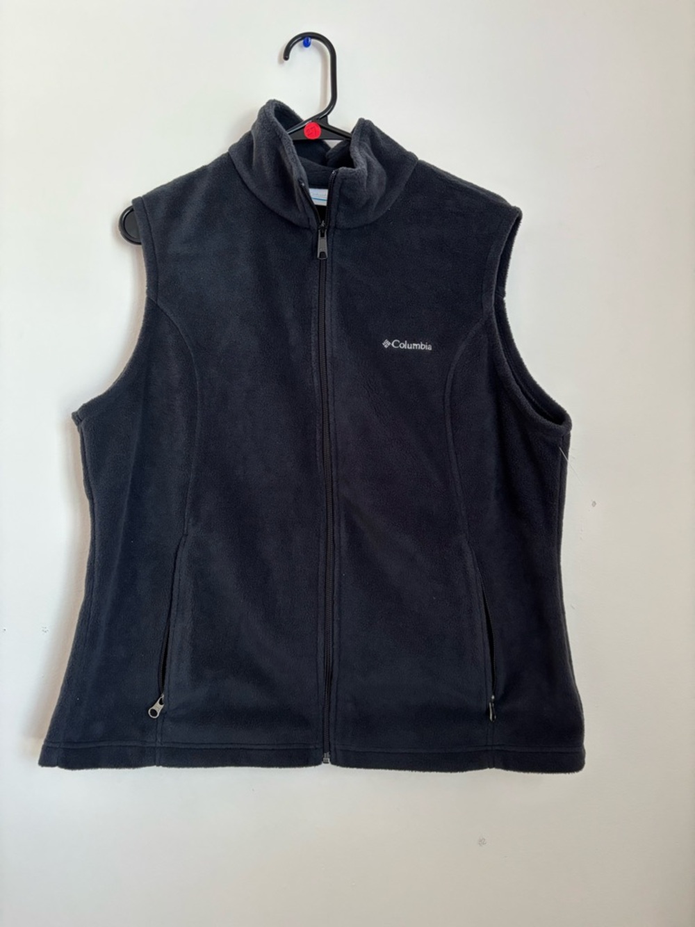 Columbia Black Fleece Vest - Womens Sleeveless Zip Front